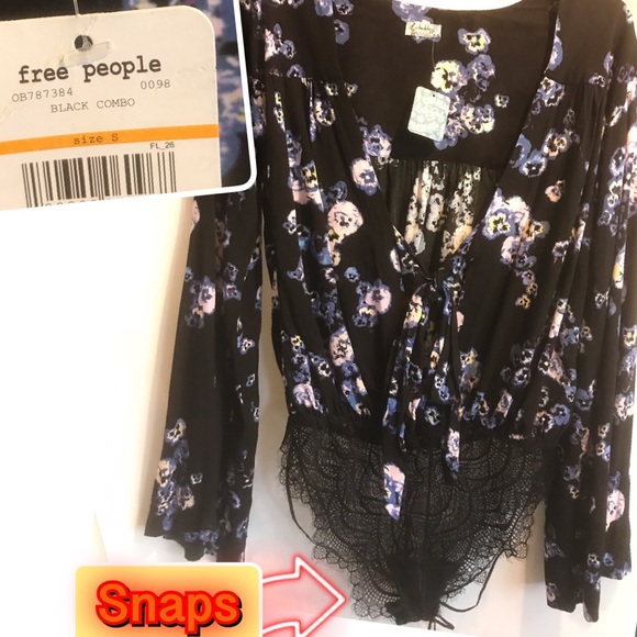 Free People New Lacey bottom Bodysuit with 2 snaps - Picture 7 of 7